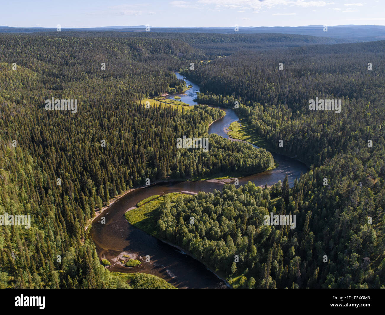 Aerial view taiga boreal forest hires stock photography and images Alamy