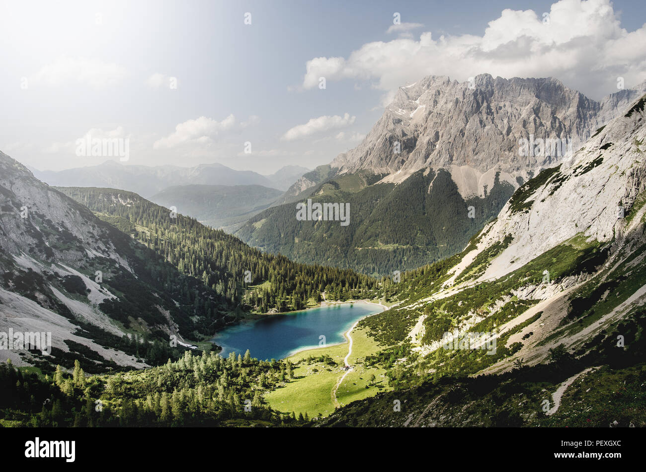 Zugspitze mountain lake seebensee hi-res stock photography and images ...