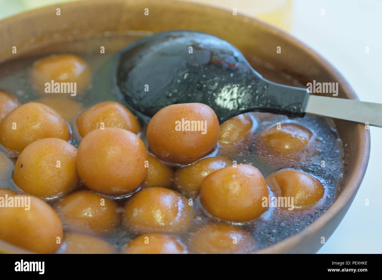 Famous Indian sweet food Gulab Jamun at food courts Stock Photo Alamy