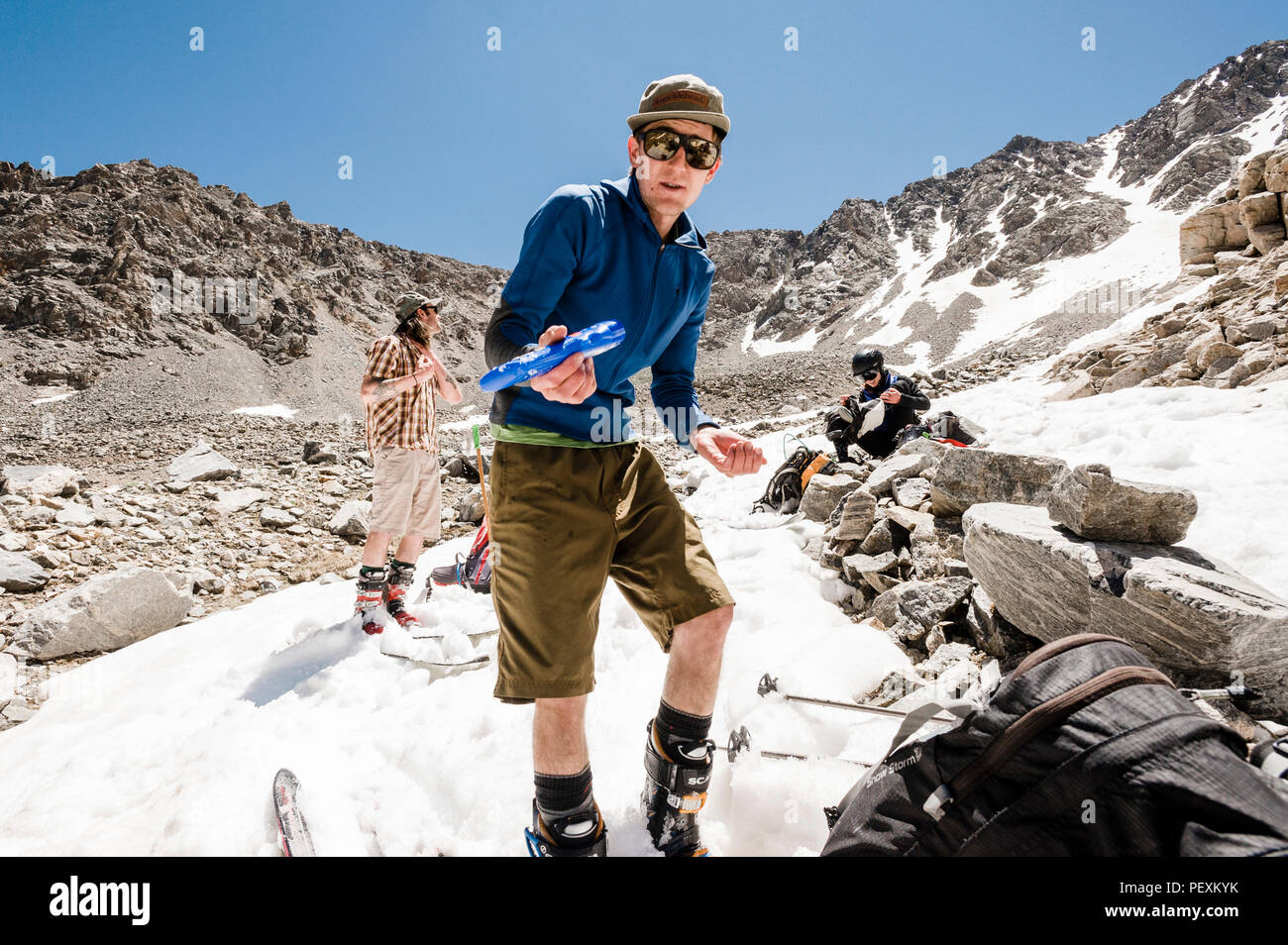 Hiker in La Plata Mountains, Colorado, USA Stock Photo