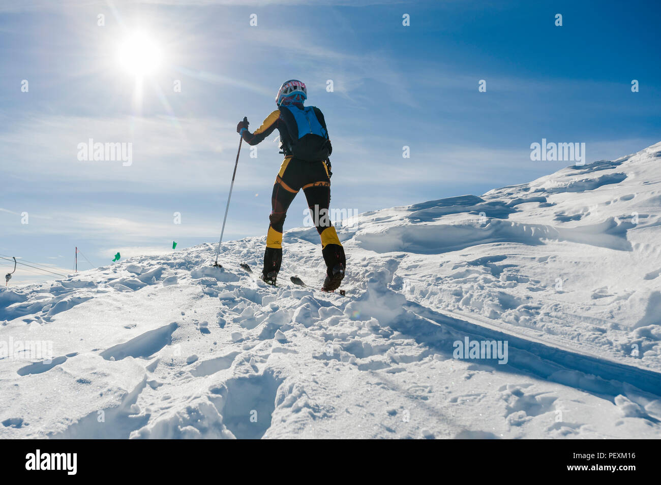 Ski mountaineering race, Crested Butte, Colorado, USA Stock Photo