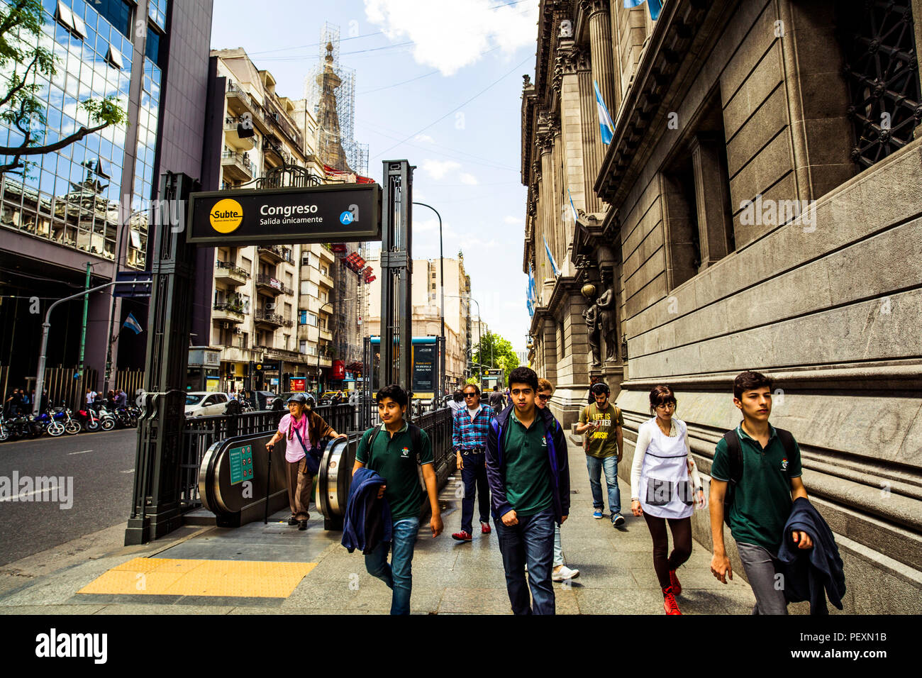 Street scene in Buenos Aires, Argentina Stock Photo