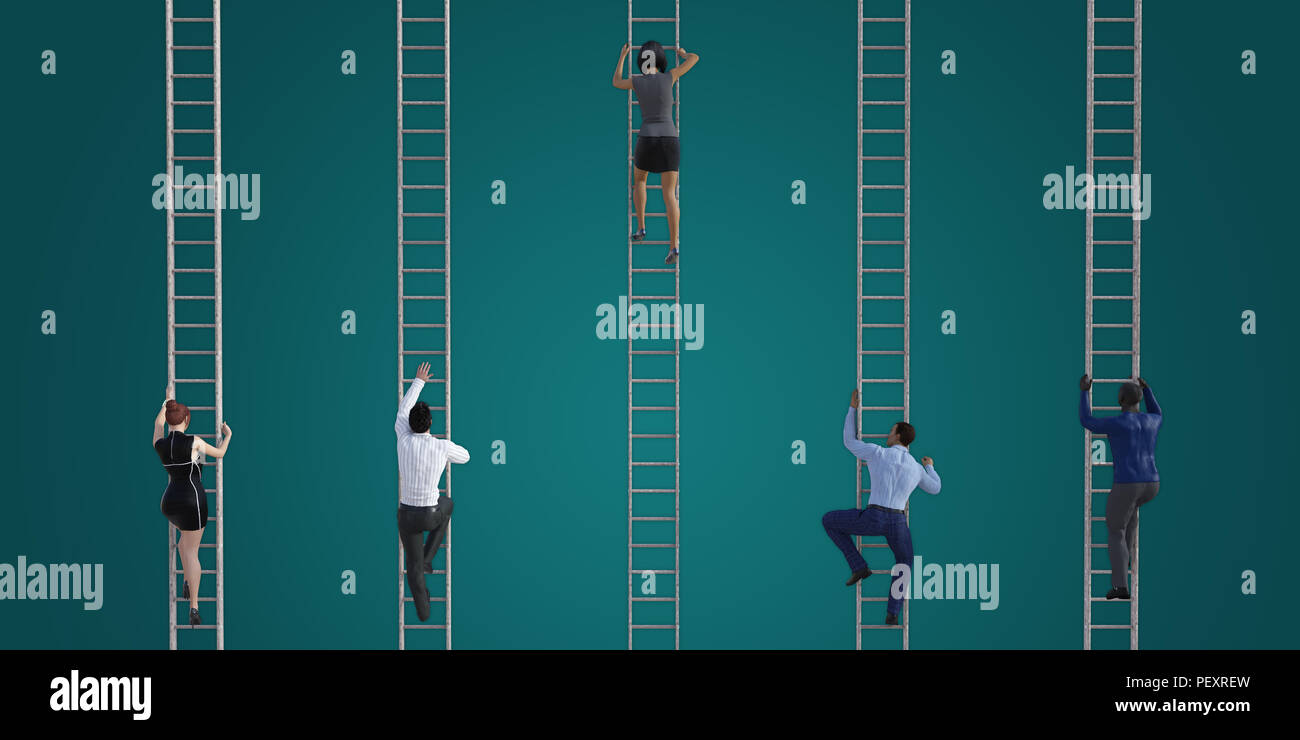 Career Progression in a Business Company Promotion Concept Stock Photo