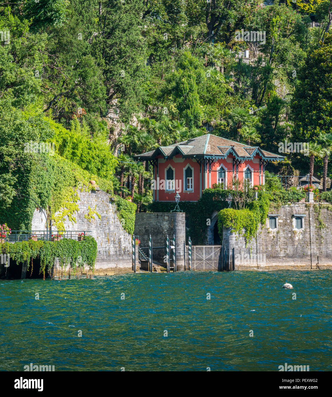 Scenic sight in Moltrasio, on Lake Como, Lombardy, Italy. Stock Photo