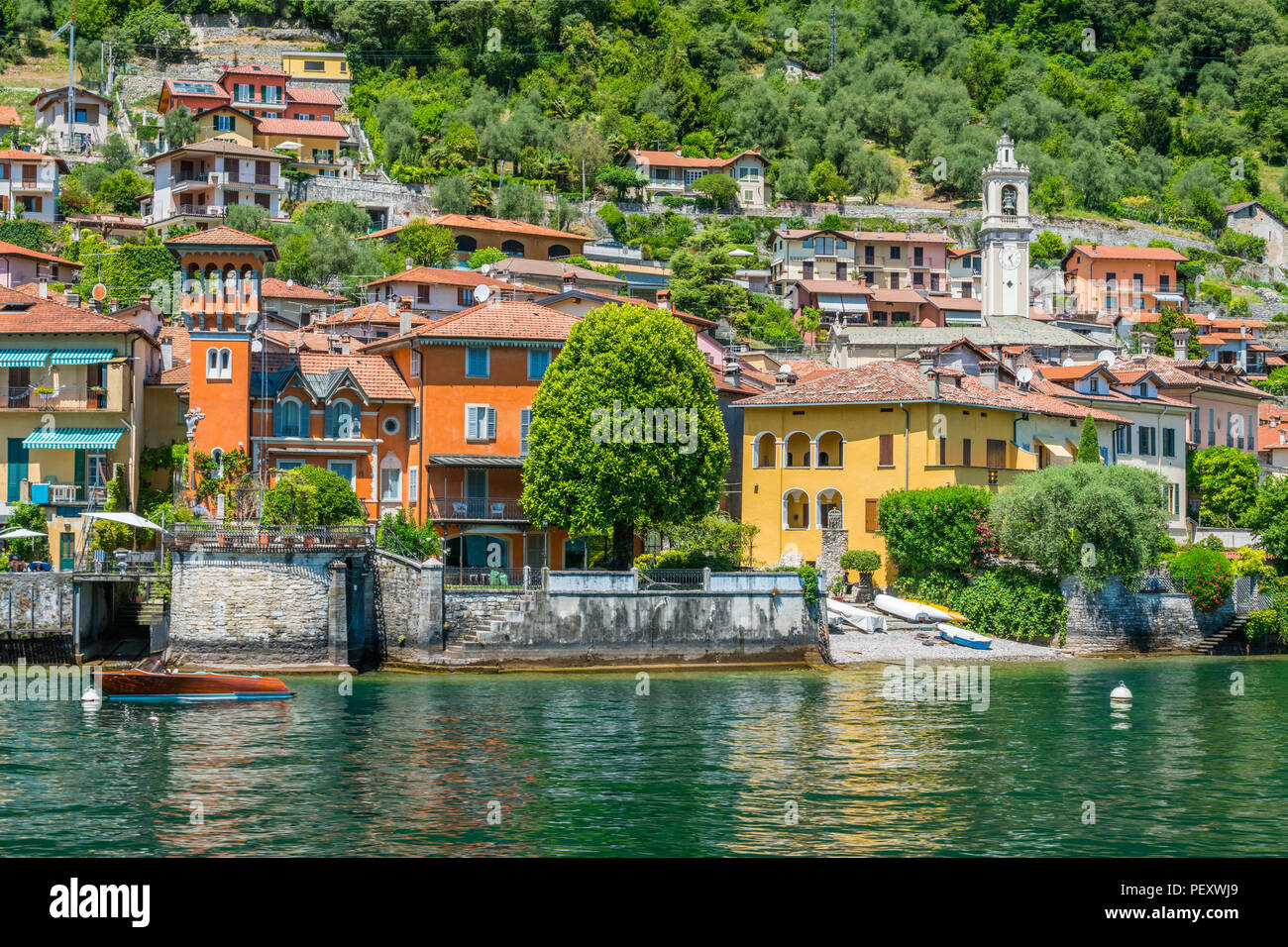 Scenic sight in Sala Comacina, village on Lake Como, Lombardy, Italy. Stock Photo