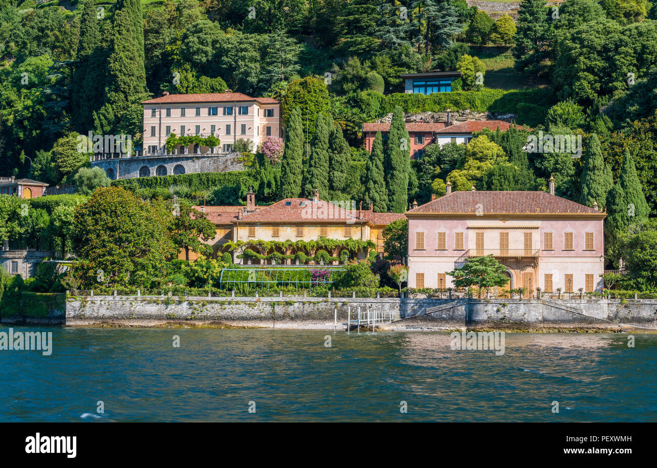 Villa Pizzo in Cernobbio, beautiful village on Lake Como, Lombardy, Italy. Stock Photo