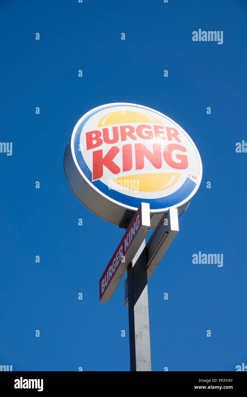 Burger King sign in ibiza Stock Photo