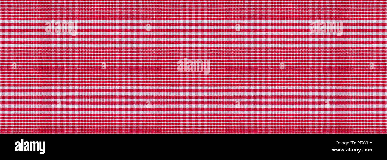 Red and white checkered picnic tablecloth texture background, banner ...