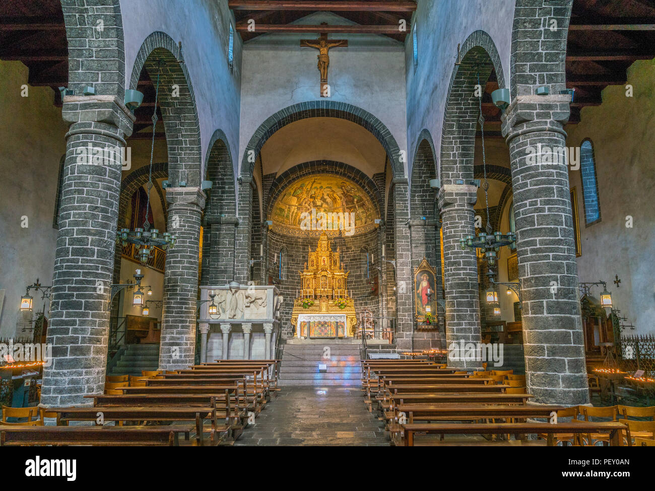San Giacomo Church in Bellagio, Lake Como, Lombardy, Italy. Stock Photo