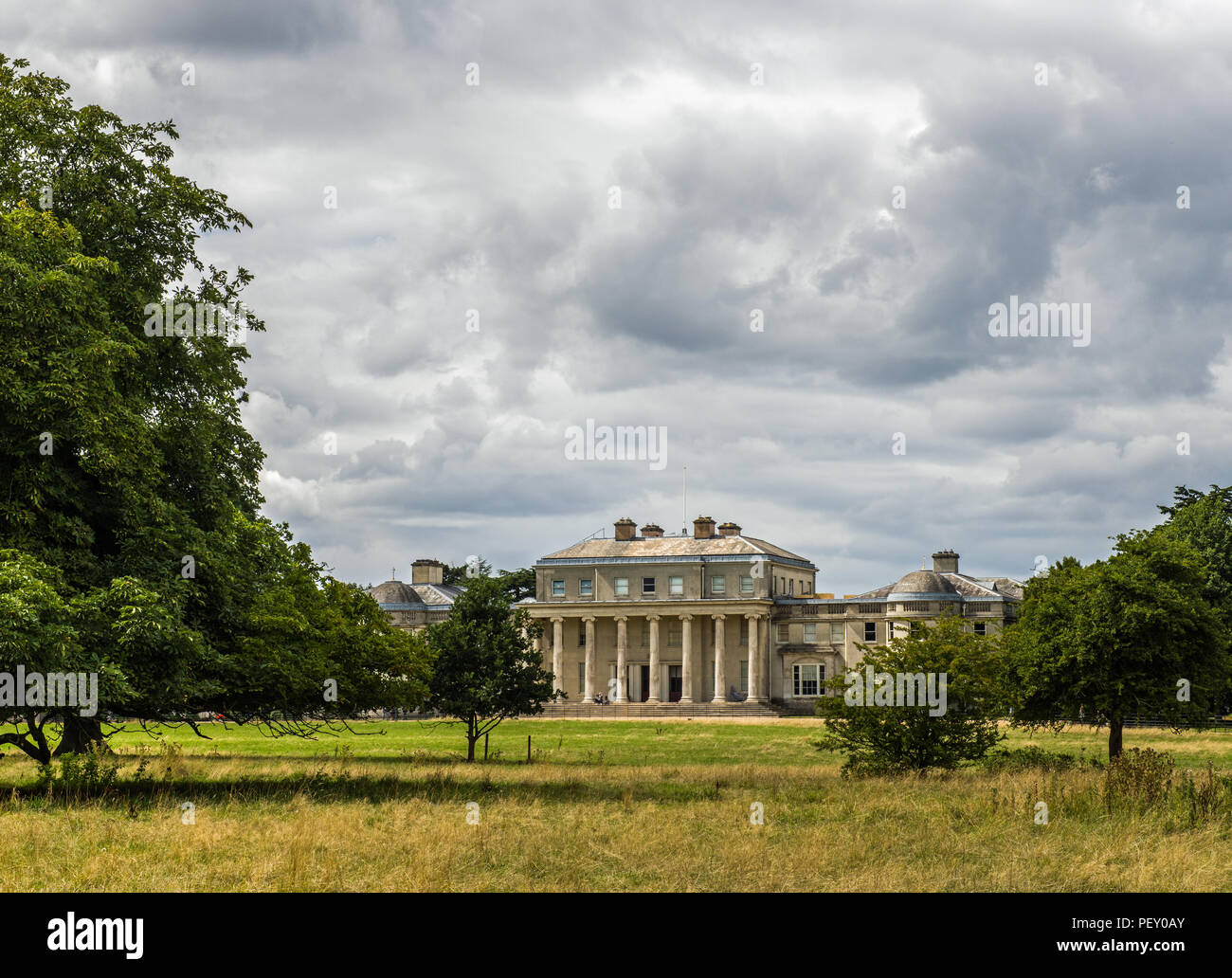 Shugborough Hall in Staffordshire photographed from a public right of way Stock Photo