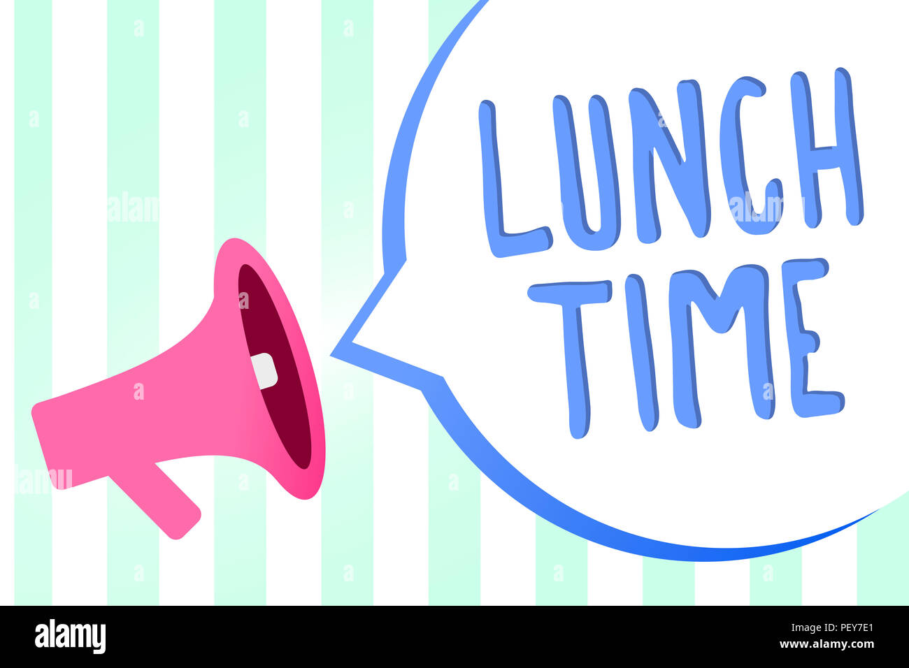 Handwriting text Lunch Time. Concept meaning Meal in the middle of the