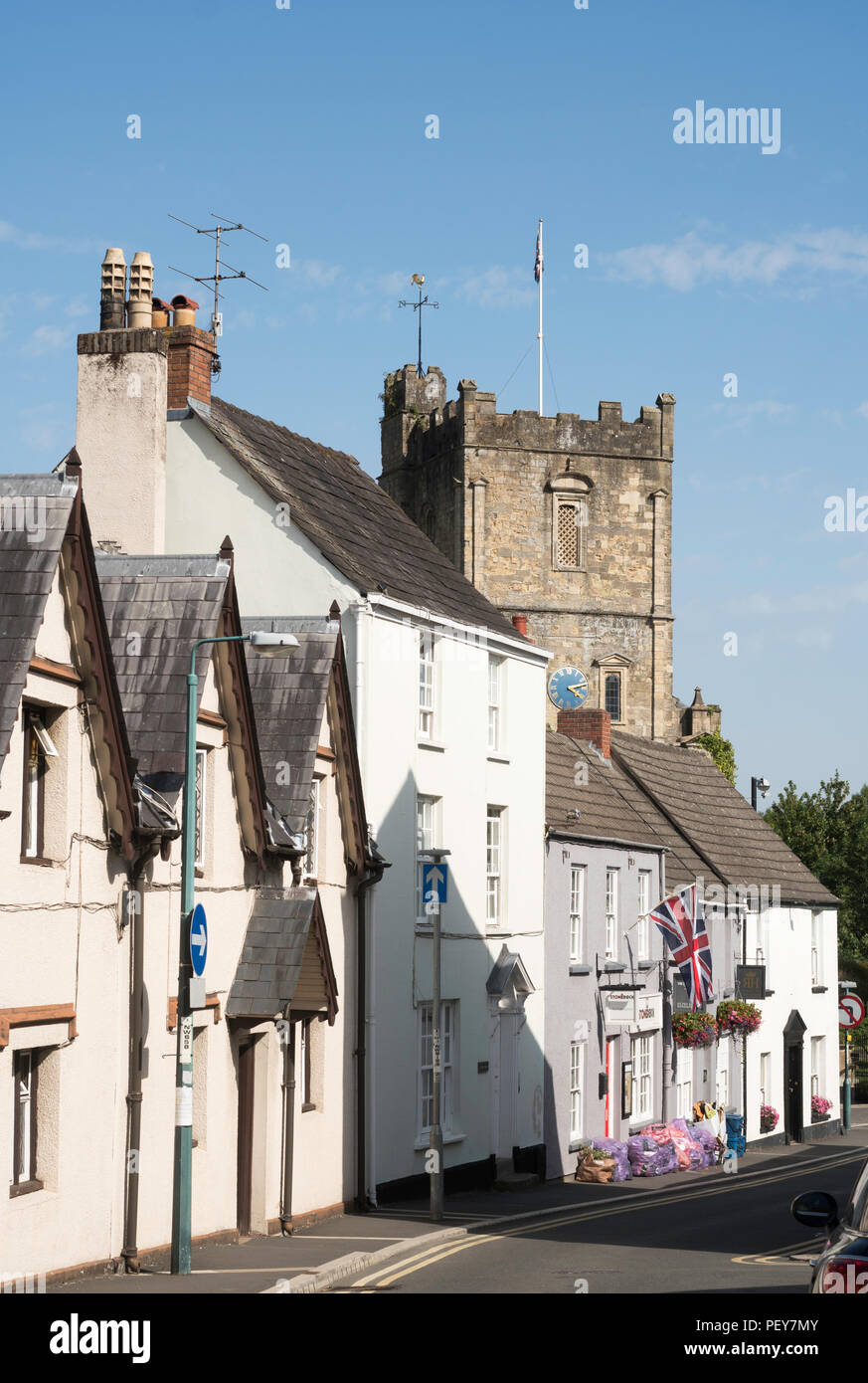 Upper Church Street, Chepstow, Monmouthshire, Wales, UK Stock Photo