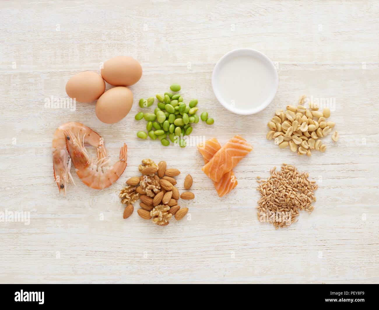 Allergenic foods, still life. Stock Photo