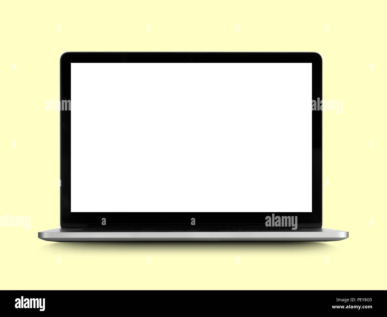 Laptop, studio shot. Stock Photo