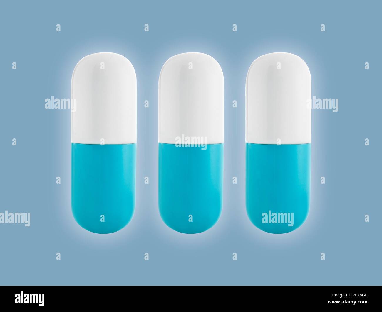 Blue and white capsule hires stock photography and images Alamy