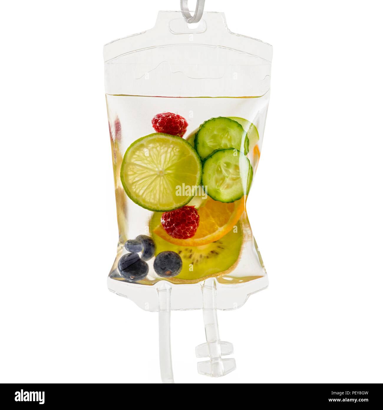 IV bag. Close-up of an IV (intravenous) available as Framed Prints, Photos,  Wall Art and Photo Gifts