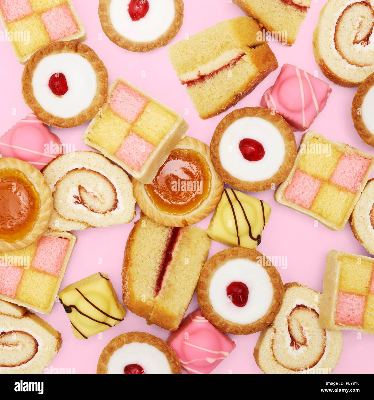 Cakes and biscuits. Stock Photo
