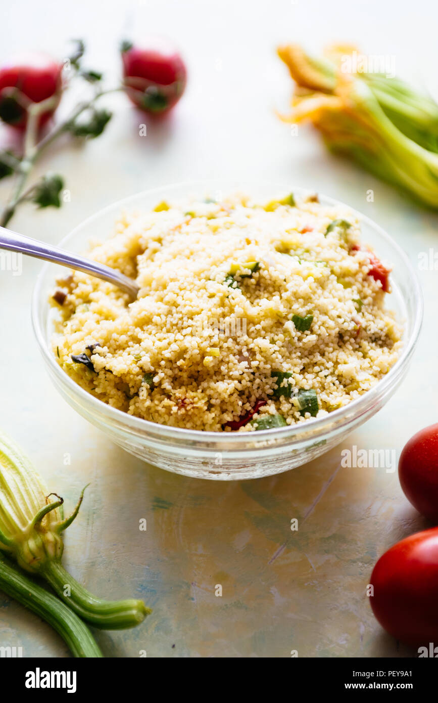 Moroccan couscous with vegetables Stock Photo - Alamy
