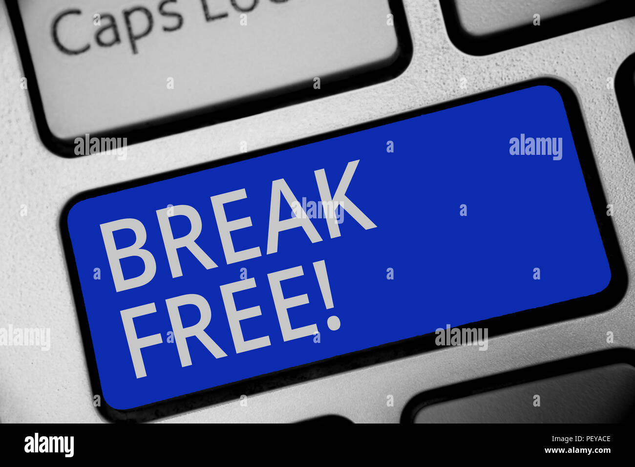 Handwriting text writing Break Free. Concept meaning another way of ...