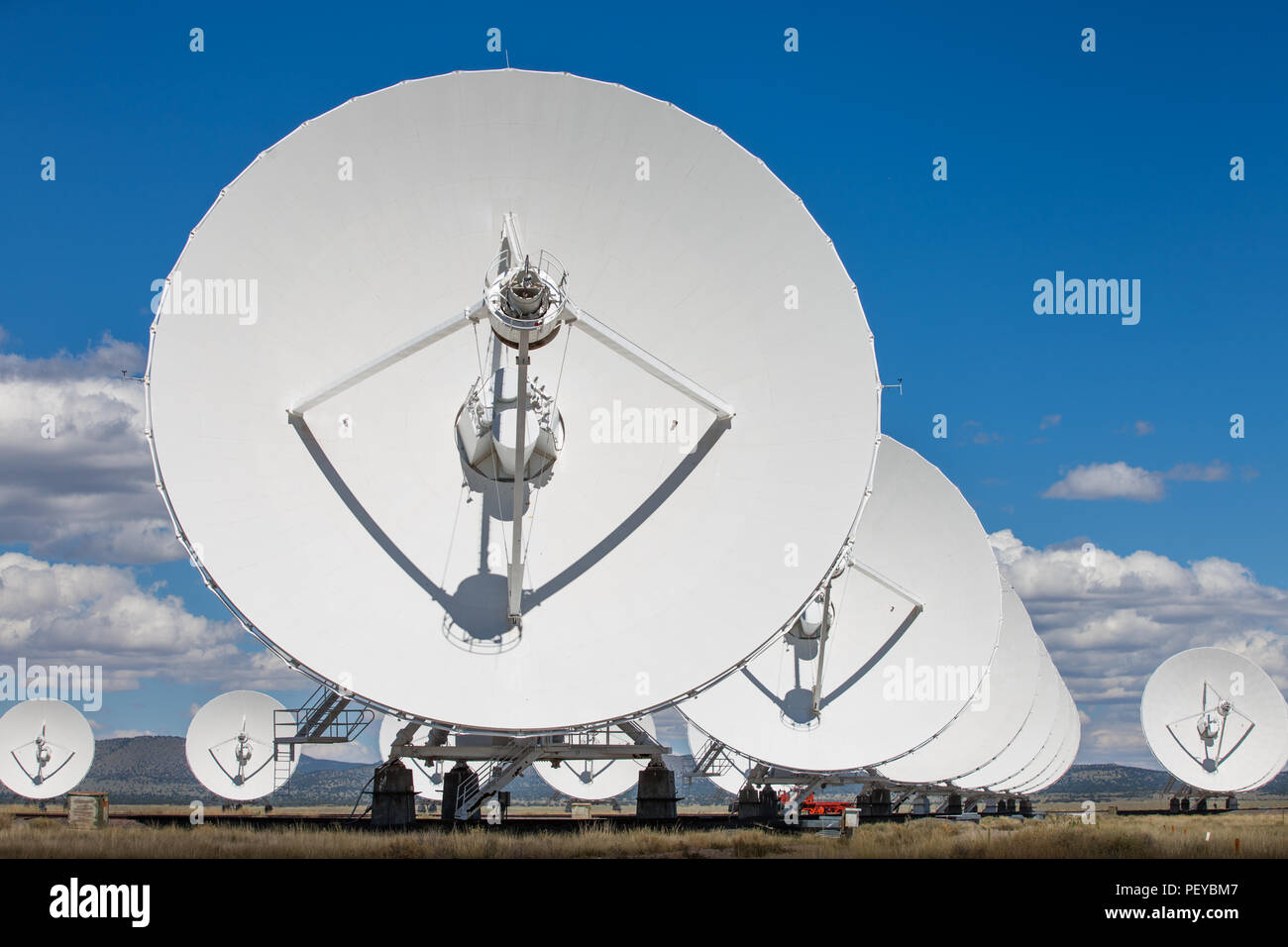 The Very Large Array of the National Radio Astronomy Observatory near Socorro, New Mexico Stock Photo