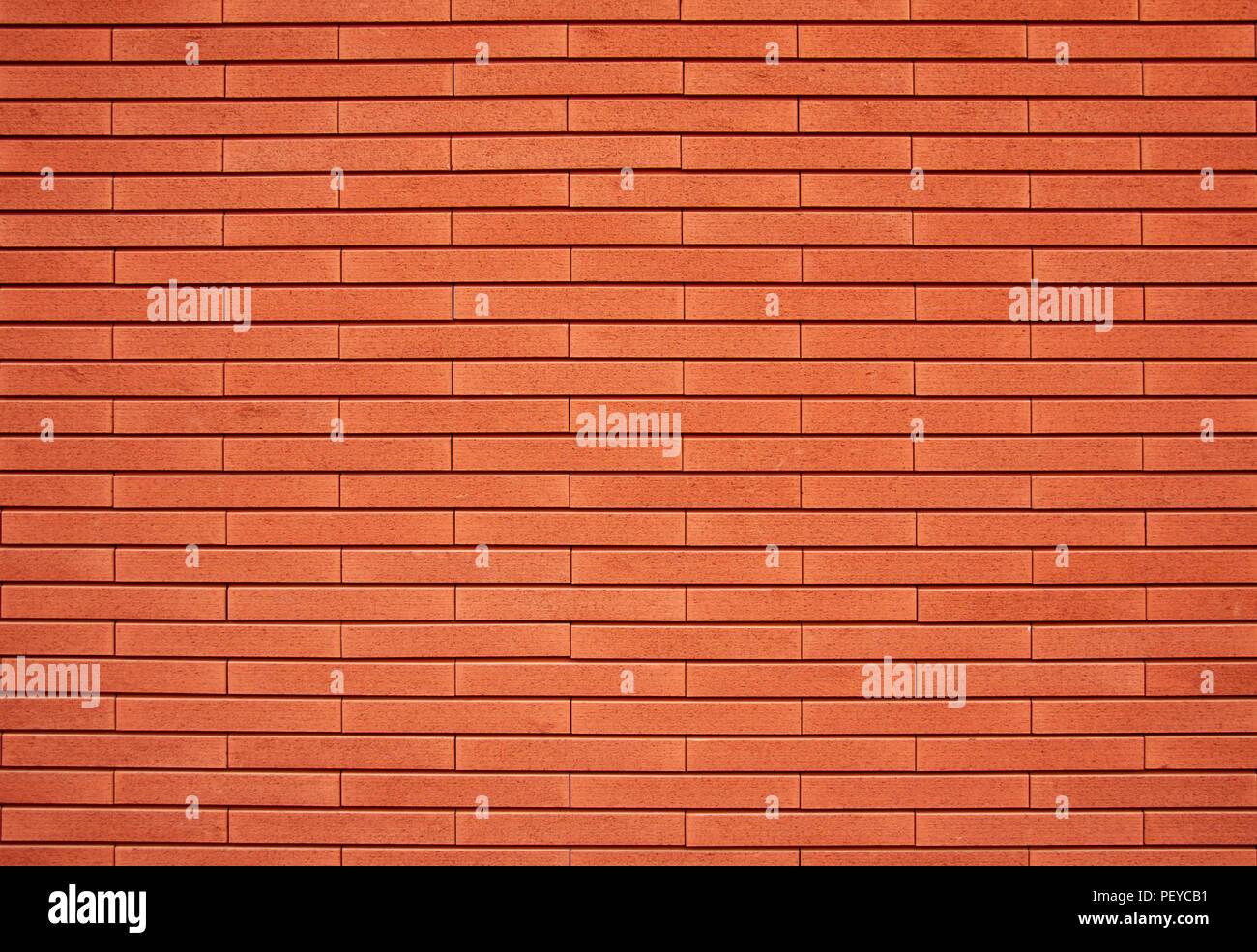 Empty red brick wall textured background Stock Photo