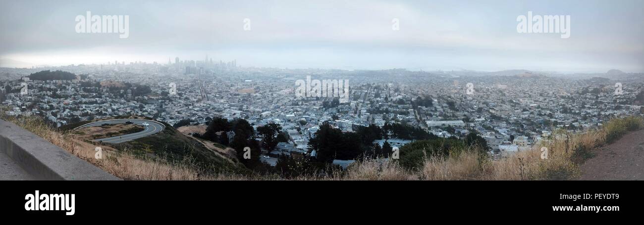 Panoramic View of the city of San Francisco, California, USA Stock Photo