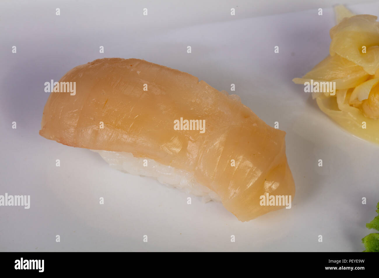 Japanese cold sushi with scallops Stock Photo Alamy