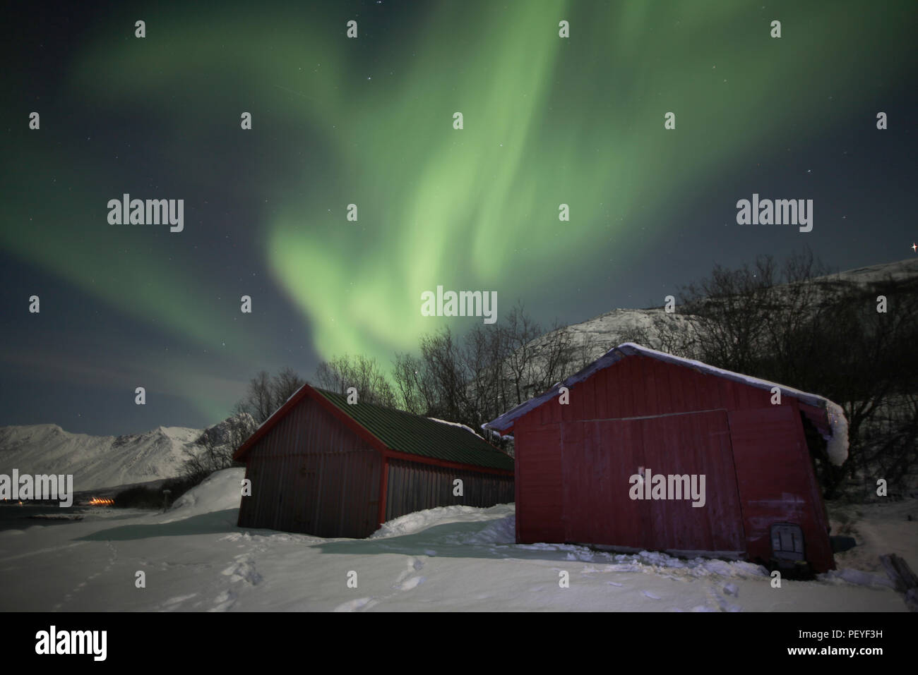 The Northern Lights, Norway Stock Photo