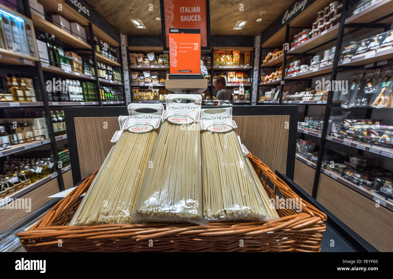 Duty free shops in Fiumicino airport, Rome Stock Photo Alamy