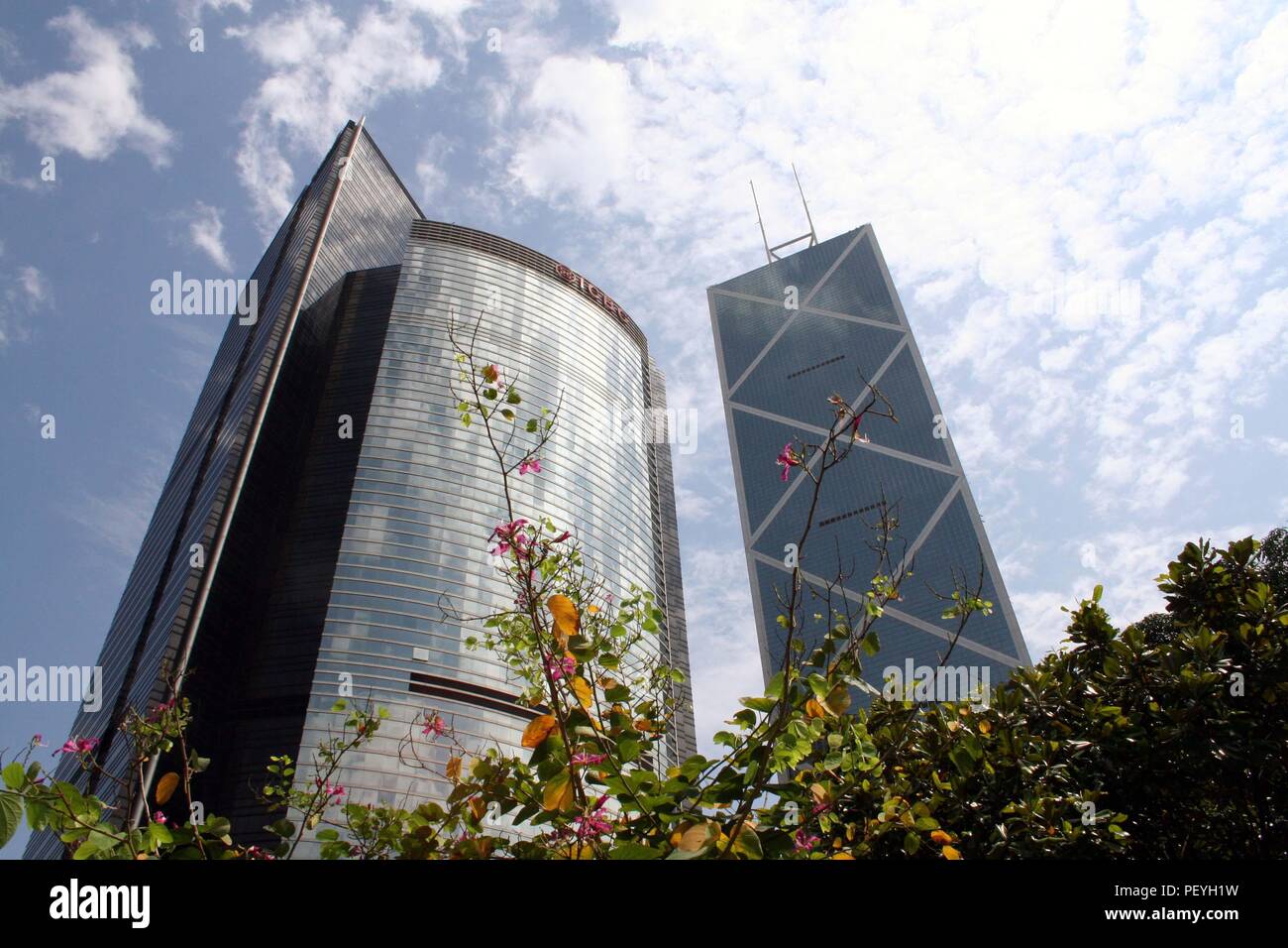 Modern office buildings, the commercial business centre, Hong Kong Island, Hong Kong. Stock Photo