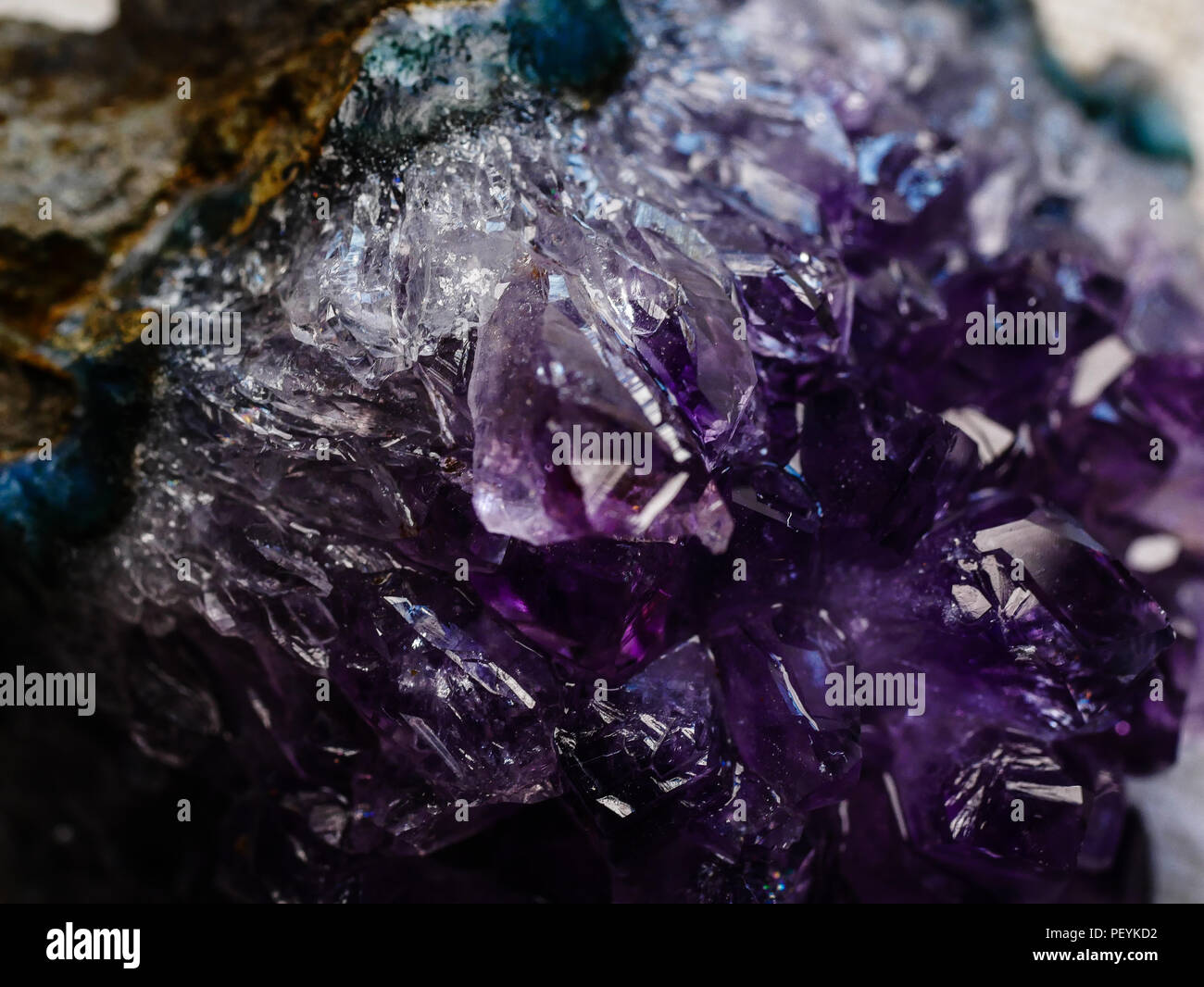 violet gem of quartz Stock Photo Alamy