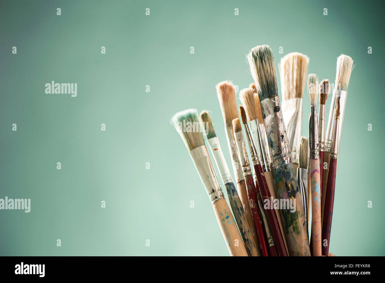 Group black brushes paint hi-res stock photography and images - Alamy