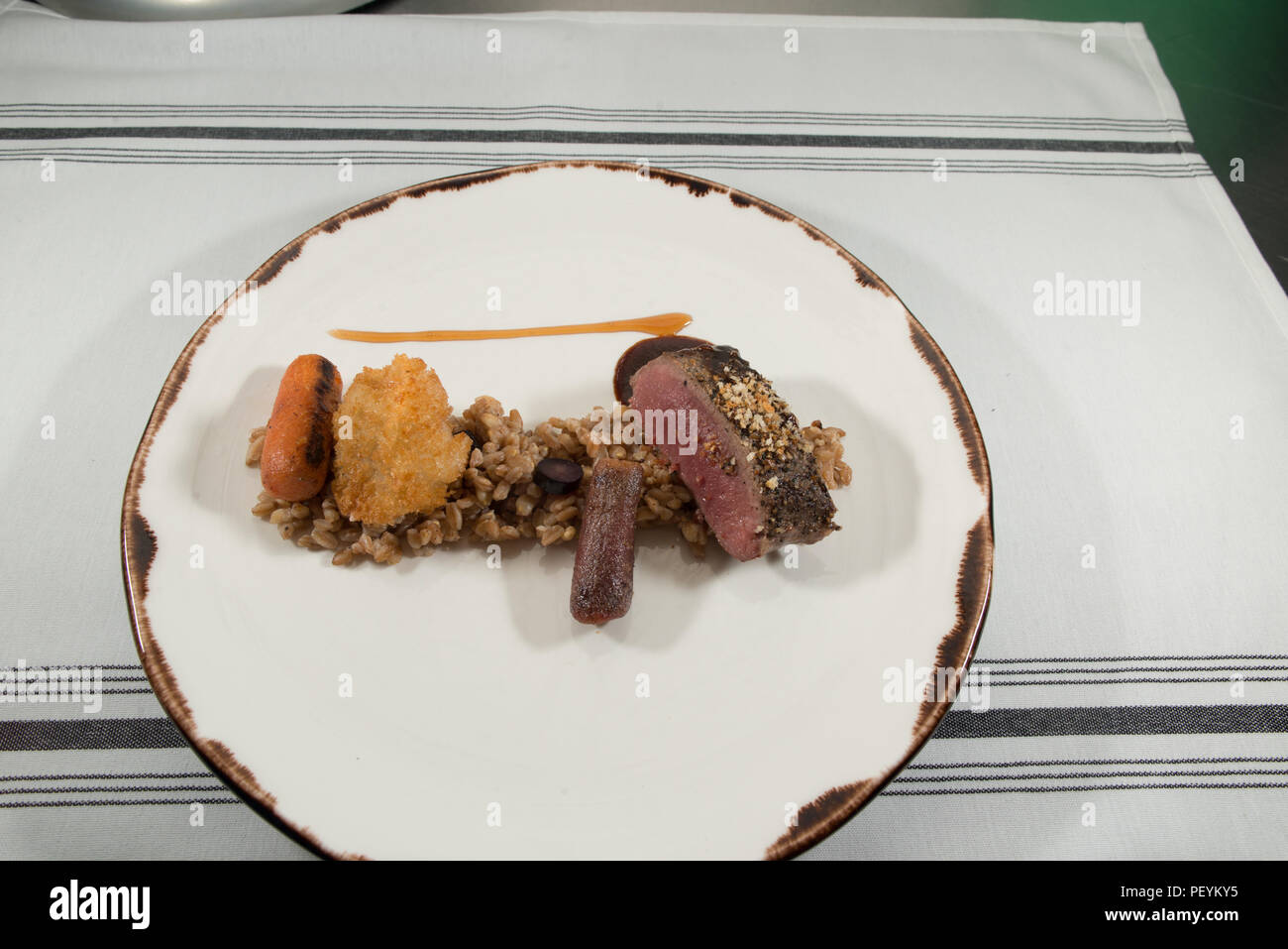 Steak Main Course Stock Photo Alamy