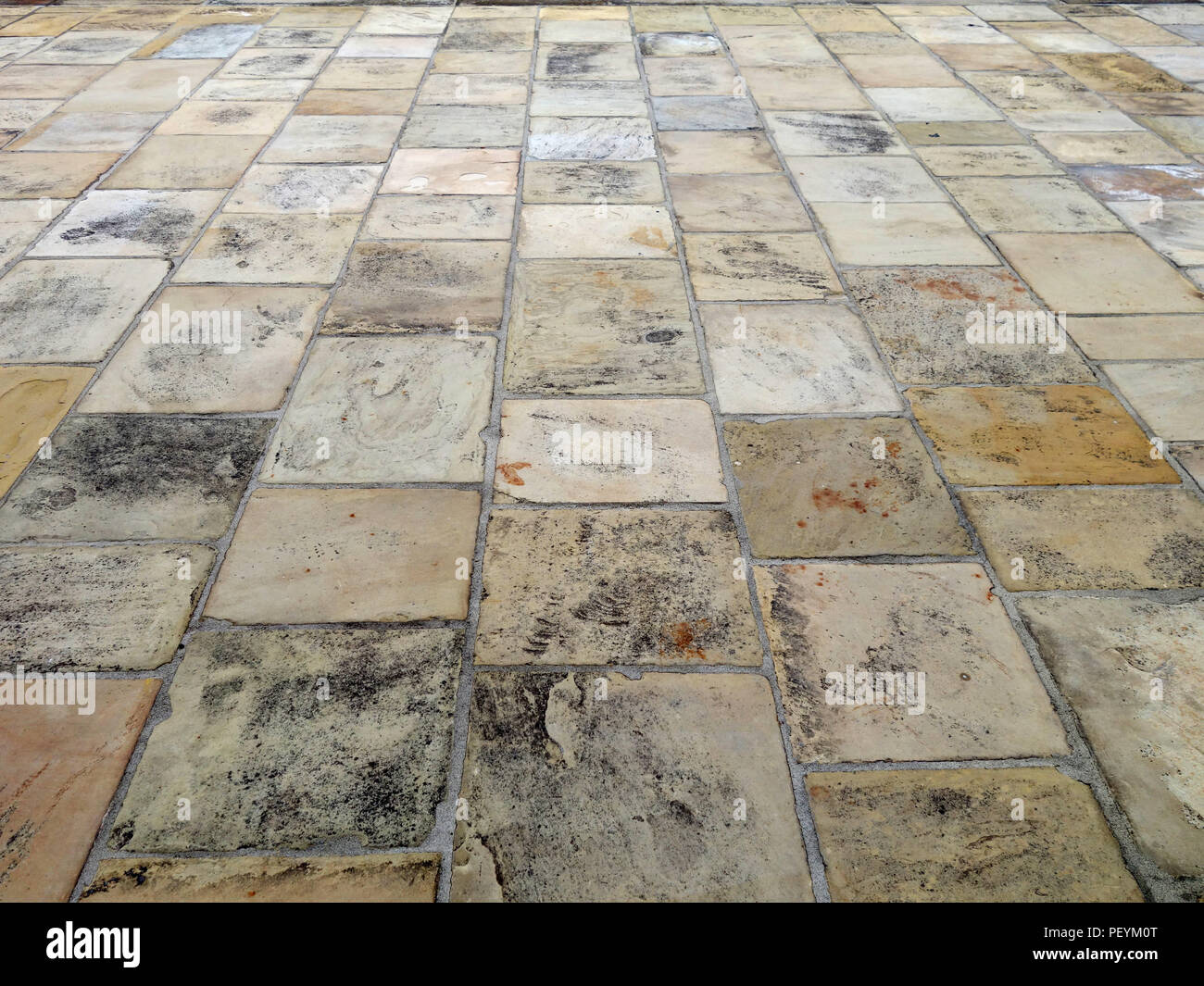 Main Patio paved area with large areas of wonderful old real Yorkstone