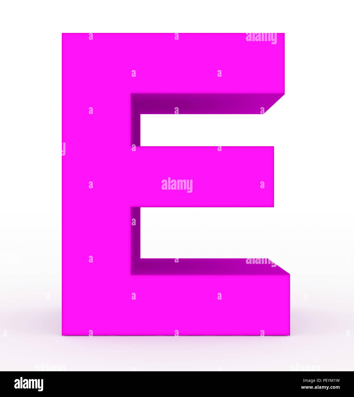 letter E 3d clean purple isolated on white - 3d rendering Stock Photo ...
