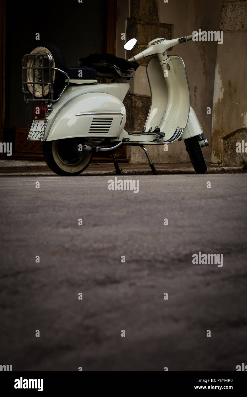 Scooter, symbol and tradition of Italian cities, Asolo, Italy Stock Photo