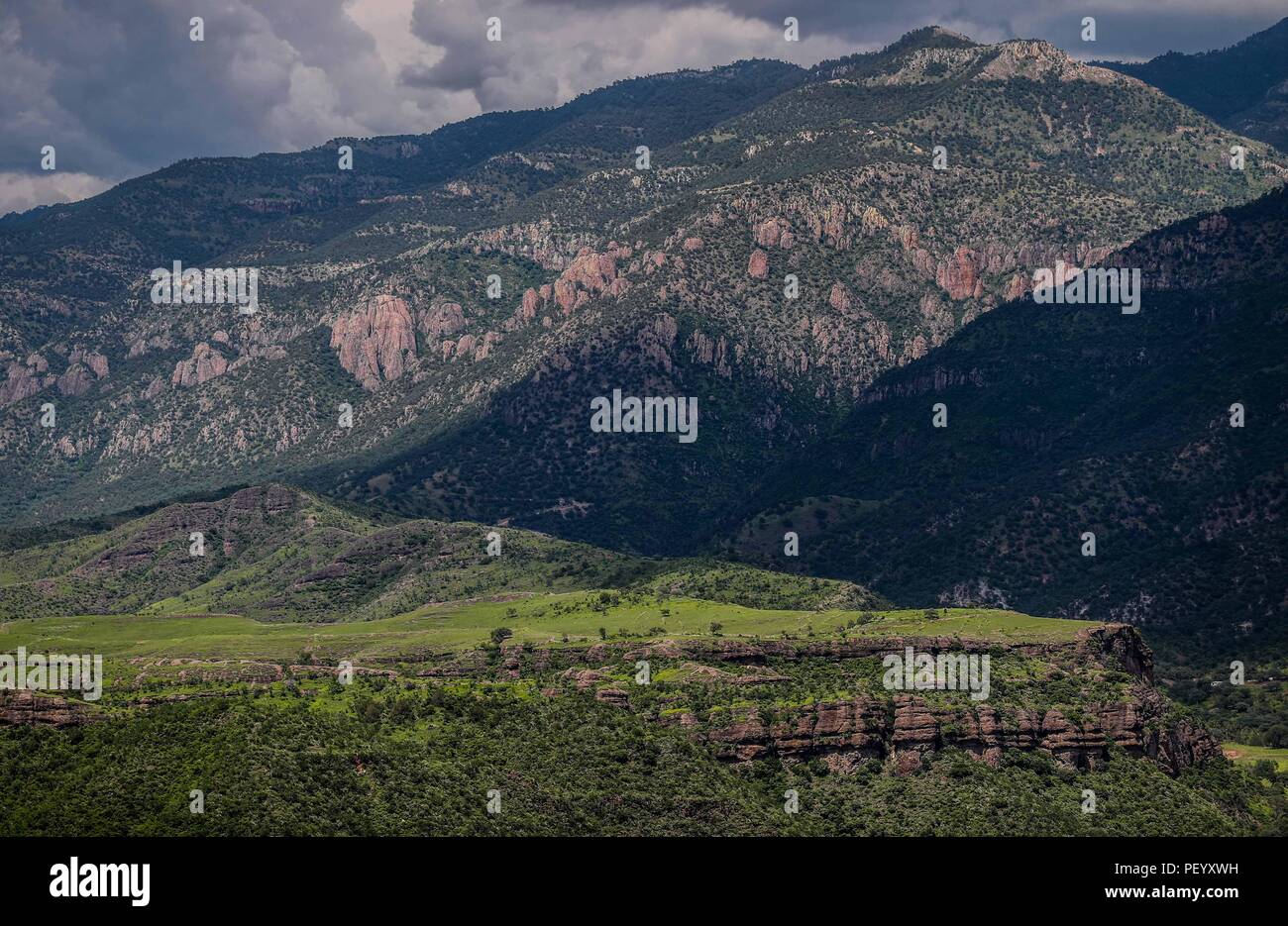 Green Landscape Panoramic View Of The Sierra Madre Occidental And The Green landscape panoramic view of the sierra madre occidental and the