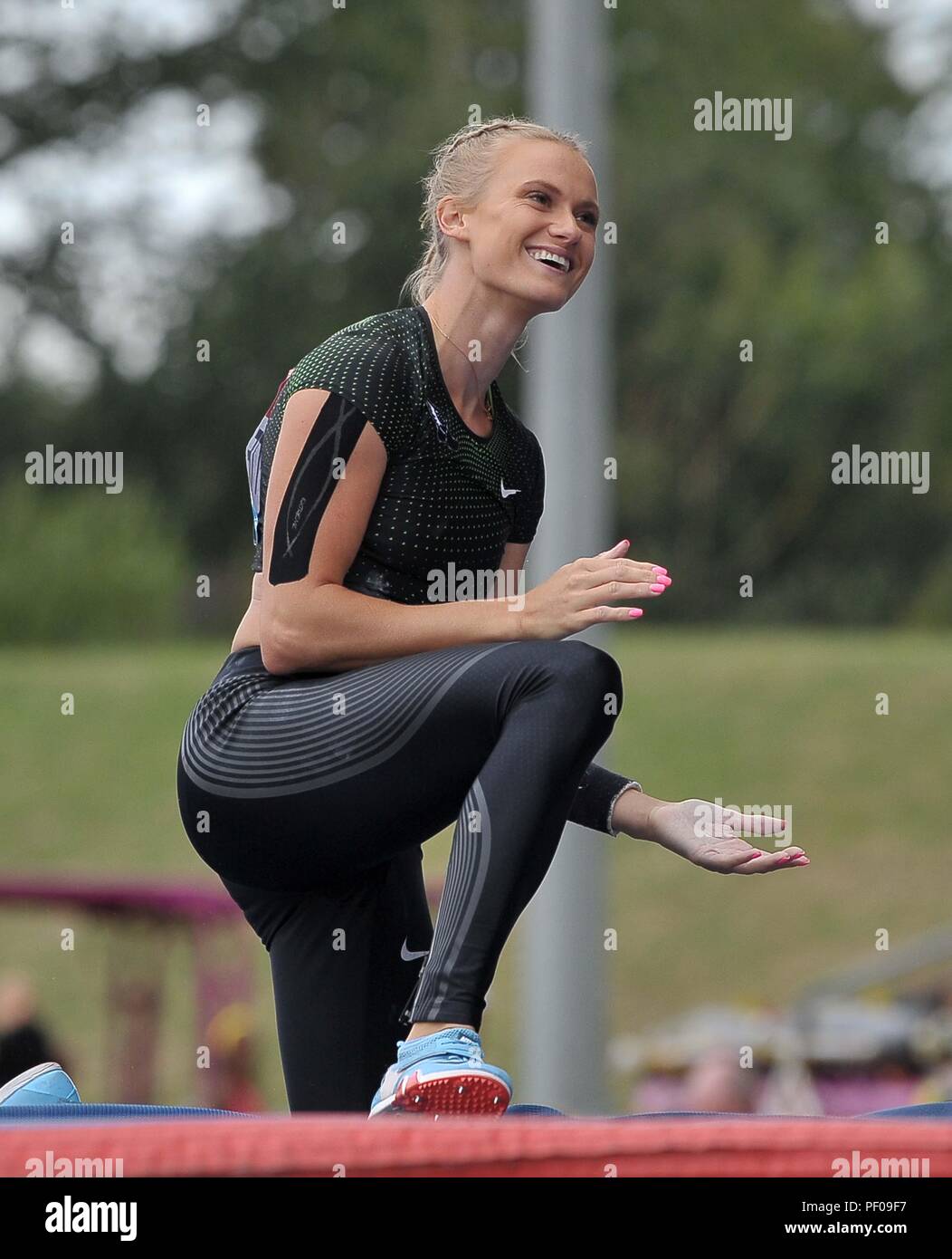 Uk 18th august 2018 katie nageotte usa smiles hires stock photography