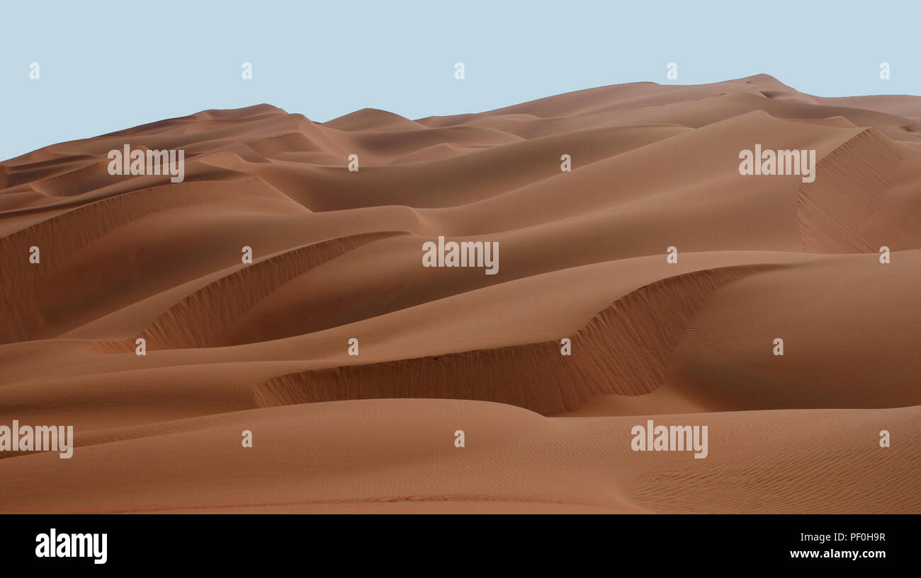 Rub al-Khali, Great Arabian Desert, South of the Arabian Peninsula, Greatest Sand Desert on Earth, Sand Dunes, Height until 984 ft (300 m) Stock Photo