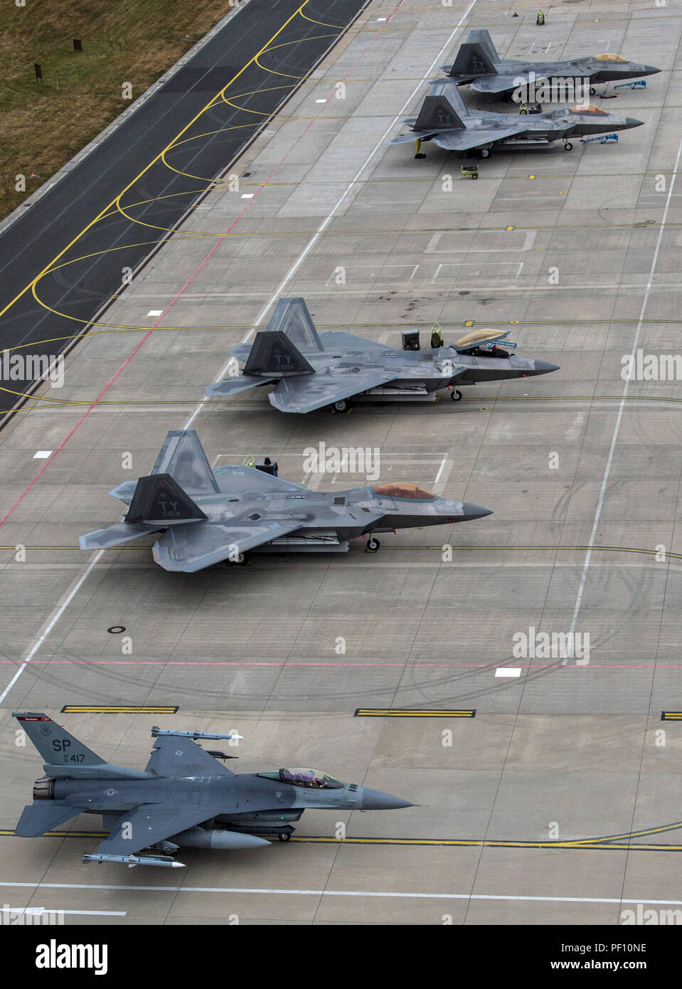 A U.S. Air Force F16 Fighting Falcon, assigned to the 480th Fighter
