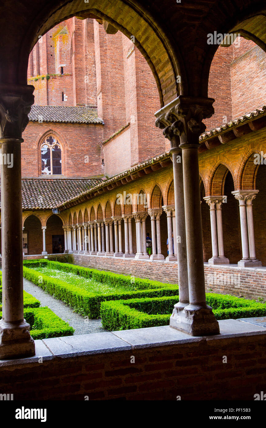 Cloisters area of Convent des Jacobins in Toulouse France Stock Photo