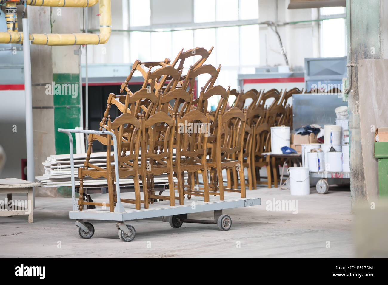 Wooden Chair Factory Stock Photos & Wooden Chair Factory Stock Images