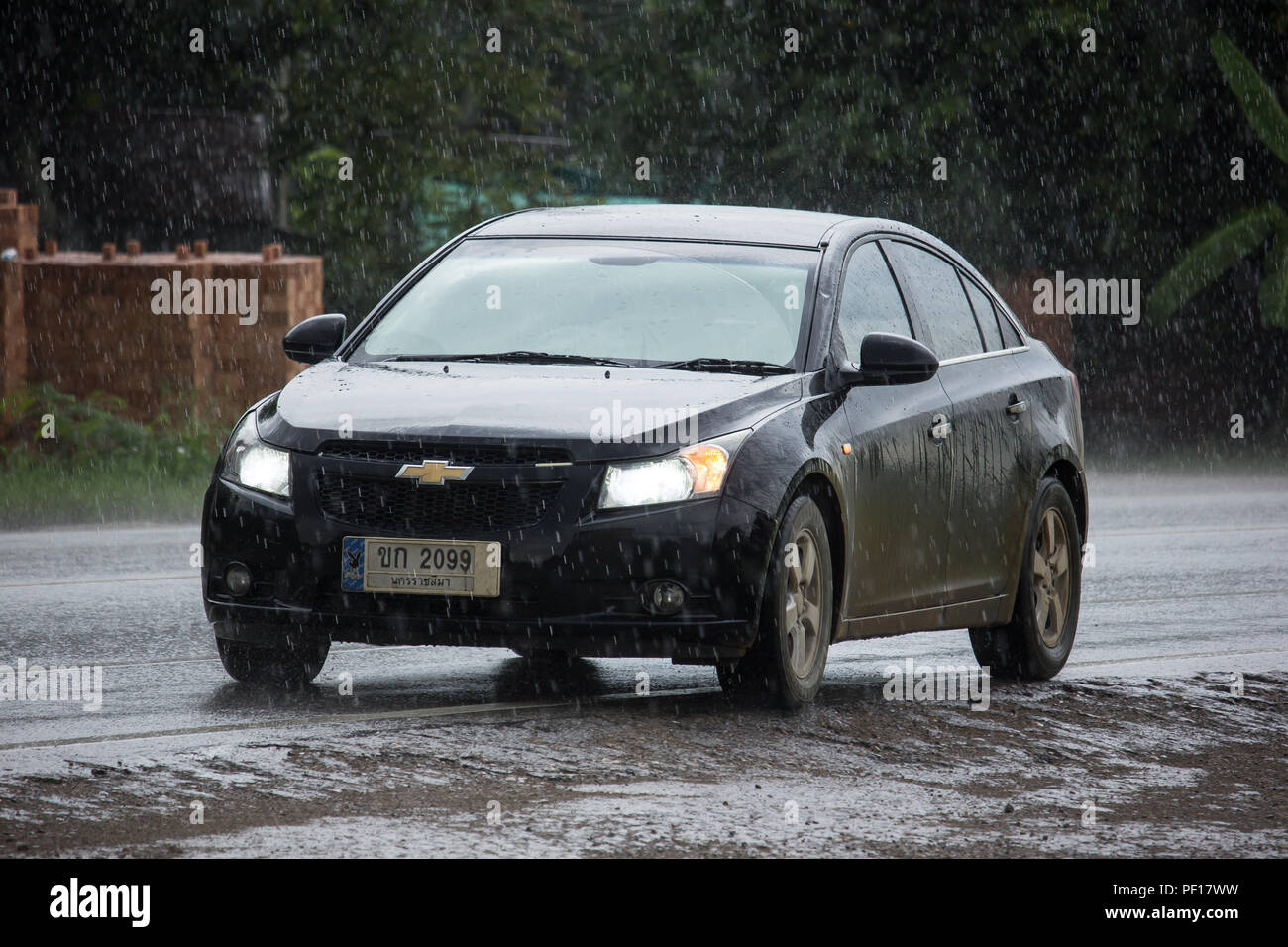 Chiangmai Thailand July 24 2018 Private Car Chevrolet Cruze On Road No 1001 8 Km From Chiangmai City Stock Photo Alamy
