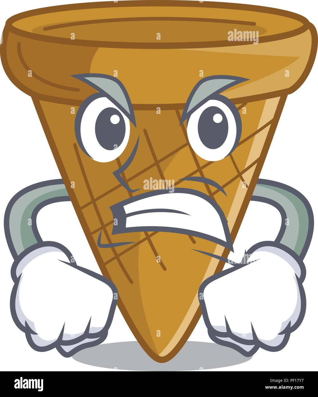 Angry empty wafer cone for ice cream character Stock Vector Image & Art ...