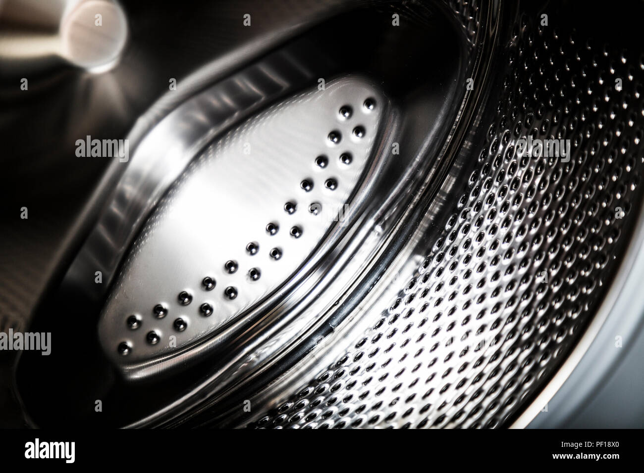 Drum of washing machine dry and clean closeup Stock Photo Alamy
