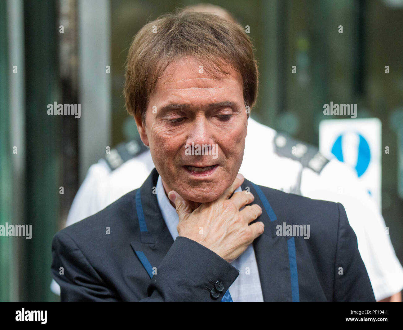 Sir Cliff Richard, former singer, leaves the High Court of Justice winning a ruling for damages from the BBC following coverage of a police raid on his home.  Featuring: Sir Cliff Richard Where: London, England, United Kingdom When: 18 Jul 2018 Credit: Wheatley/WENN Stock Photo