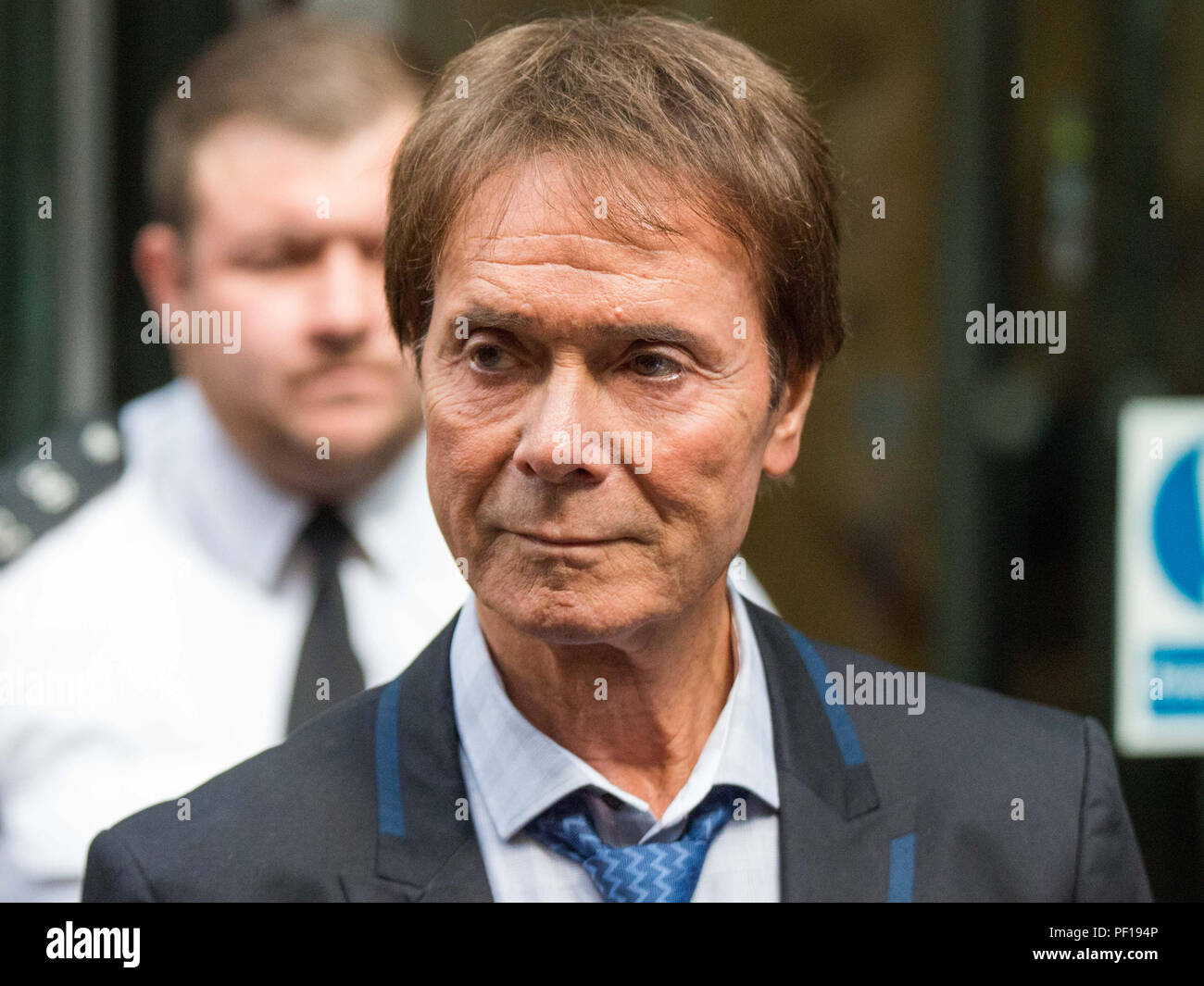 Sir Cliff Richard, former singer, leaves the High Court of Justice winning a ruling for damages from the BBC following coverage of a police raid on his home. Featuring: Sir Cliff Richard Where: London, England, United Kingdom When: 18 Jul 2018 Credit: Wheatley/WENN Stock Photo