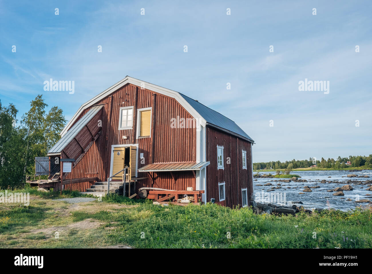 Fishermans Cottages On The Swedish Side Of Torne River Kukkola
