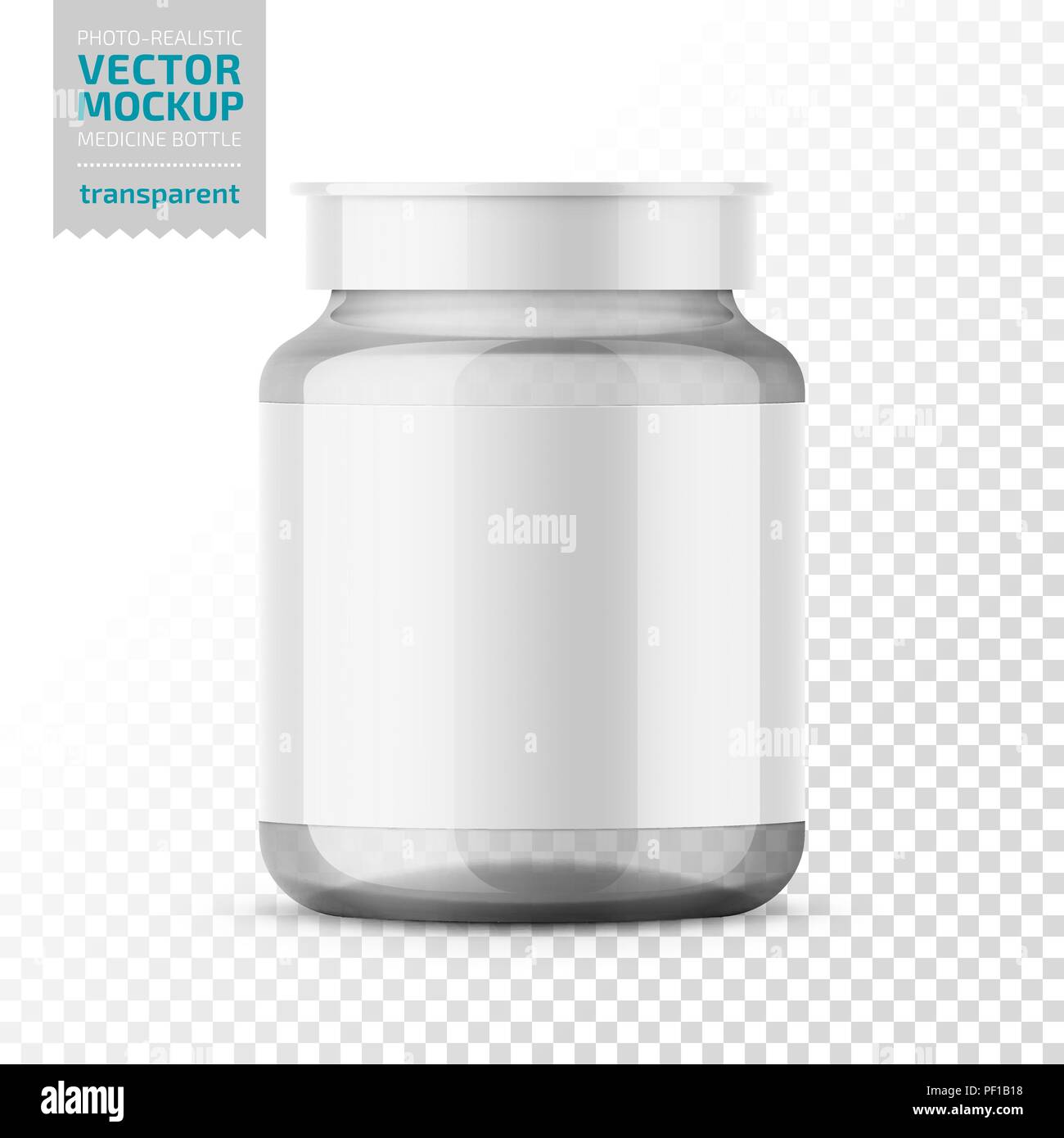 Clear glass medicine bottle template Stock Vector Image & Art Alamy