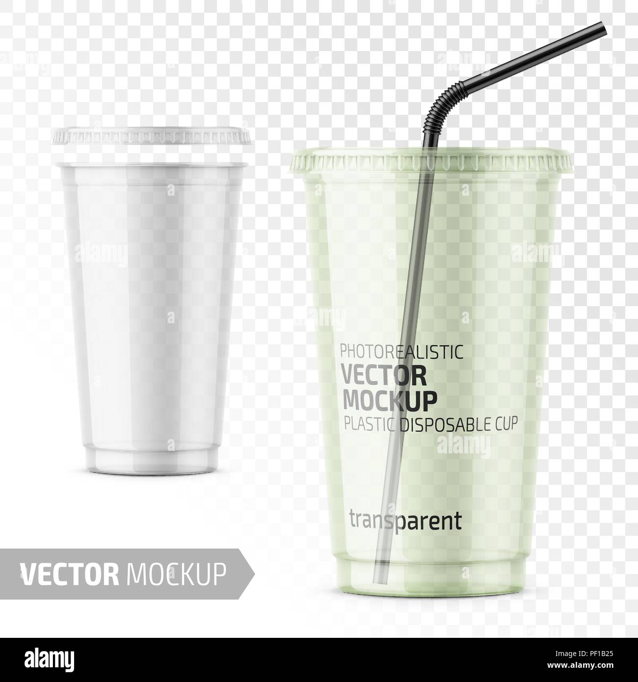 Download Clear Disposable Plastic Cup With Lid Stock Vector Image Art Alamy
